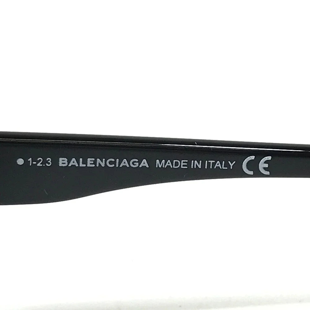 Balenciaga Eyeglasses Frames BA5003 001 Black Square Cat Eye Oversize 53-13-140